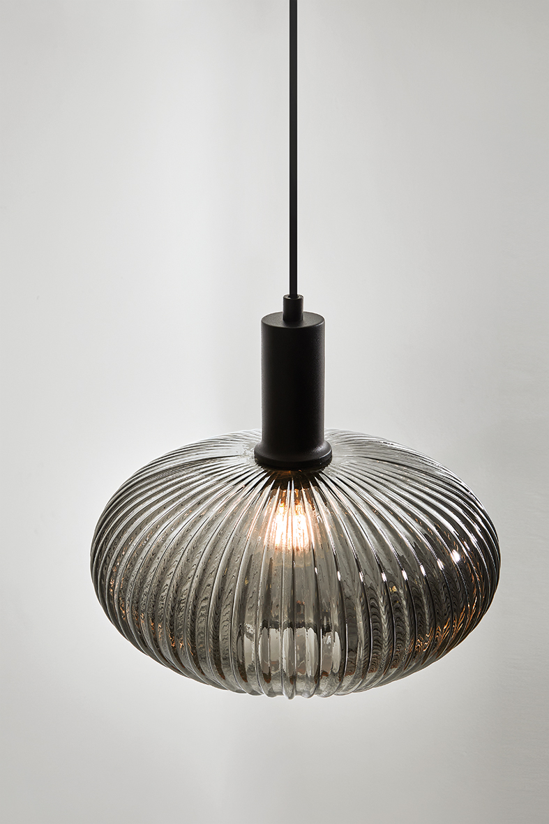 ANTIGONE - SOSPENSIONE BRONZO/VETRO AMBRA E27 IP20 14CM - immagine 5