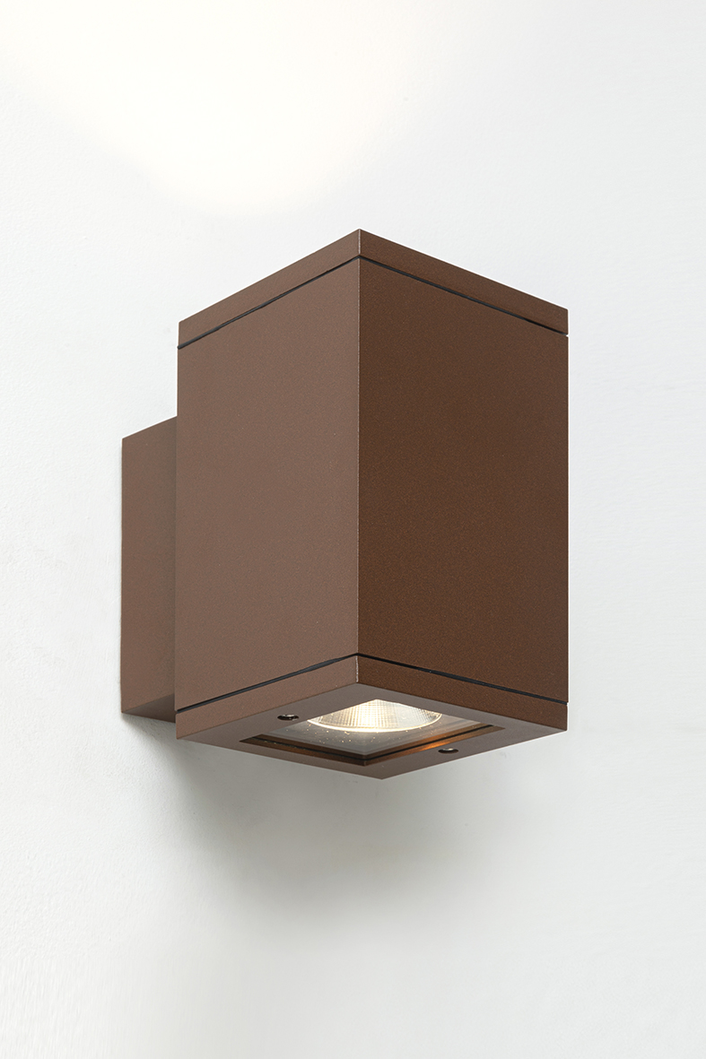 AVERY - APPLIQUE BIEMISSIONE QUADRATA MARRONE 31,2W 40° IP65 3000K CRI80 - immagine 4