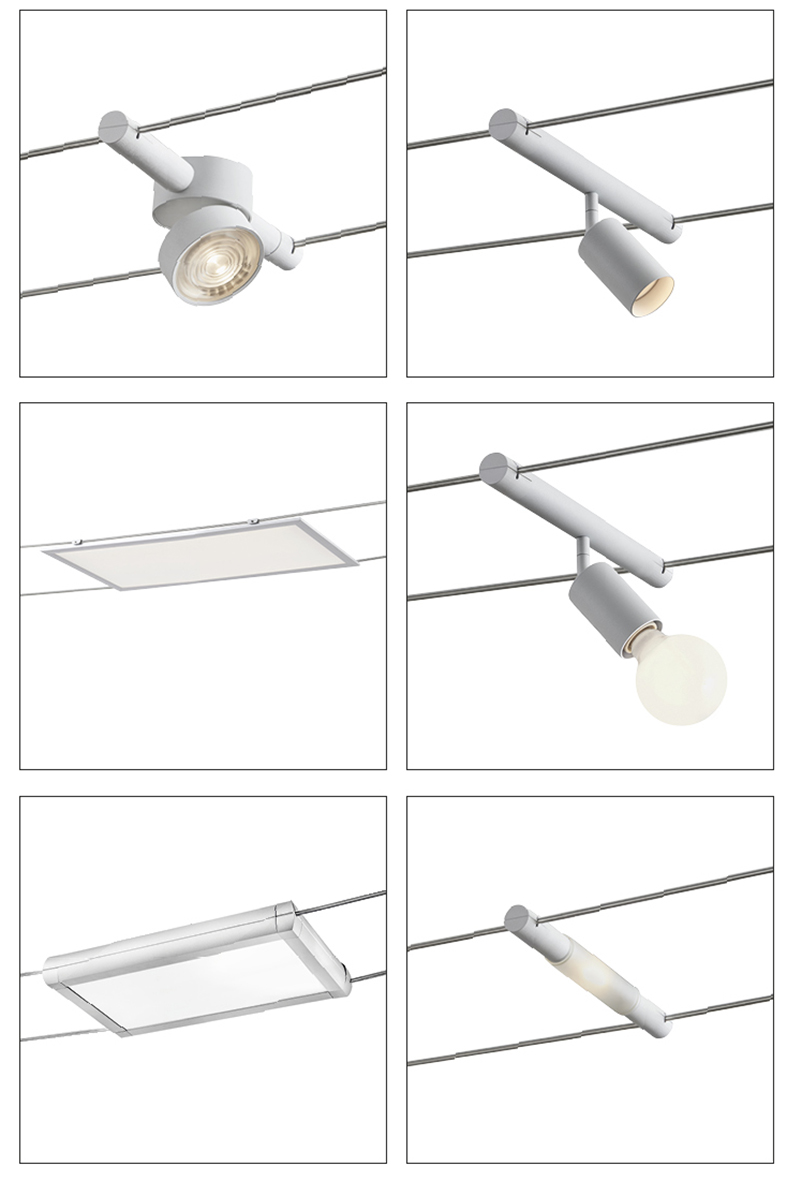 CABLE - SISTEMA A TESATA BIANCO/BIANCO LED 13W 38° IP20 3000K CRI90 - immagine 4