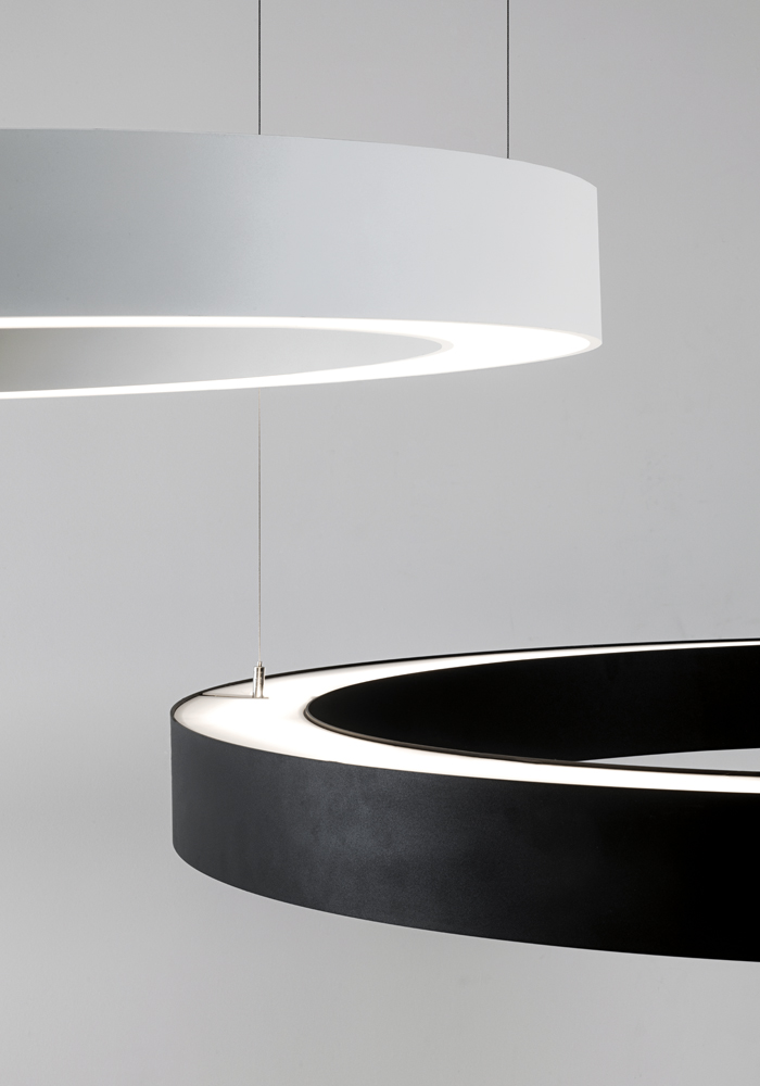 CERCLE - PLAFONIERA BIANCA LED 43W 3000K CRI90 - immagine 3