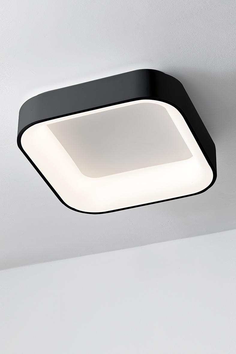 CHOPIN - PLAFONIERA QUADRATA BIANCA LED 36W IP20 3000K CRI80 - immagine 4