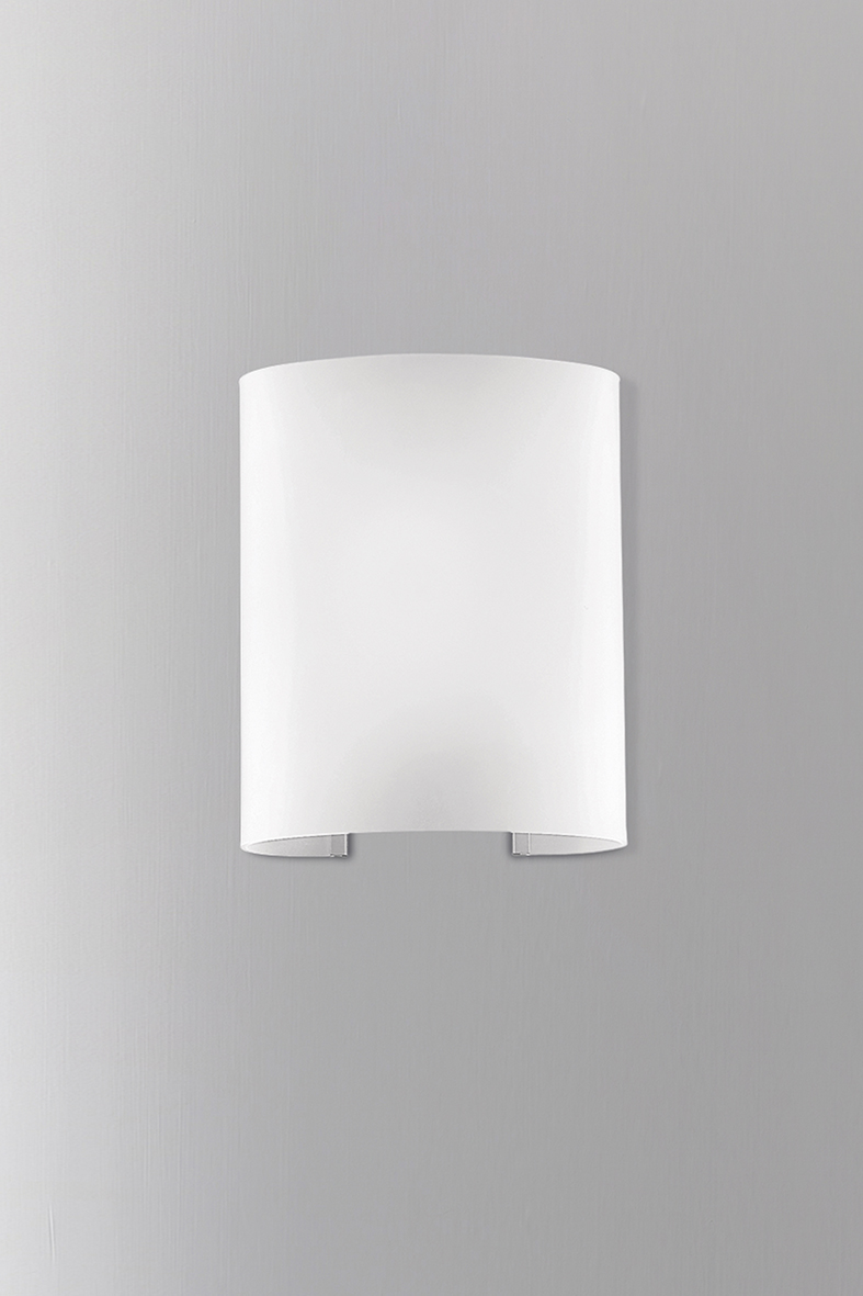 CURTIS - APPLIQUE IN VETRO BIANCO SATINATO E27 IP20 16CM - immagine 2