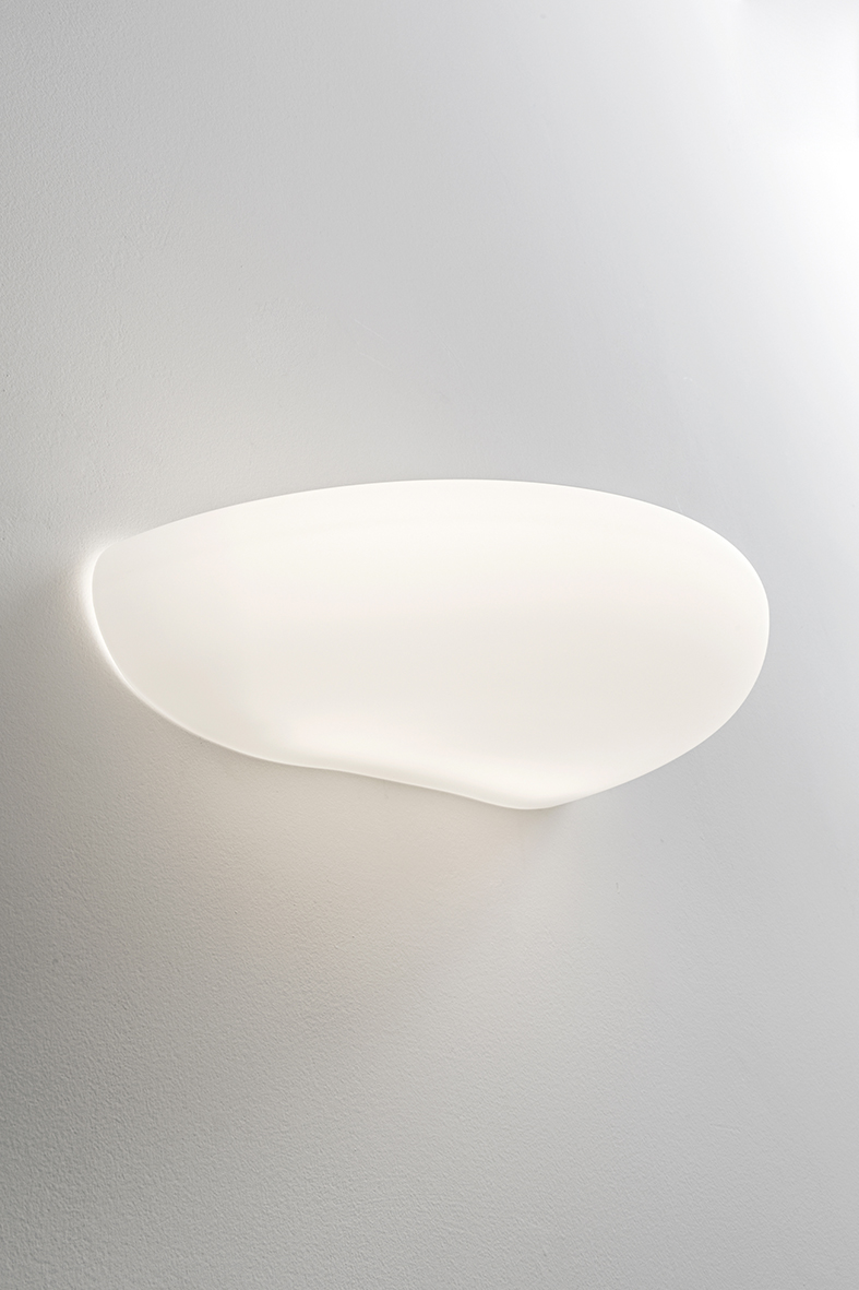 GLENN - APPLIQUE IN VETRO BIANCO SATINATO E27 IP20 - immagine 2
