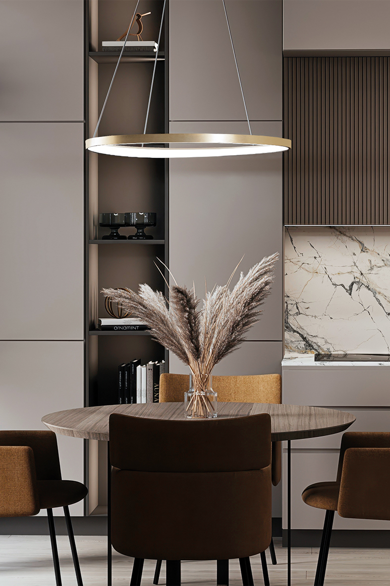 LOTUS - SOSPENSIONE BIANCA LED 48W IP20 3000K CRI80 - immagine 2