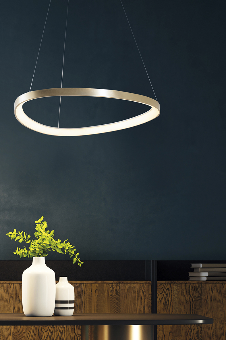 LOTUS - SOSPENSIONE BIANCA LED 48W IP20 3000K CRI80 - immagine 3