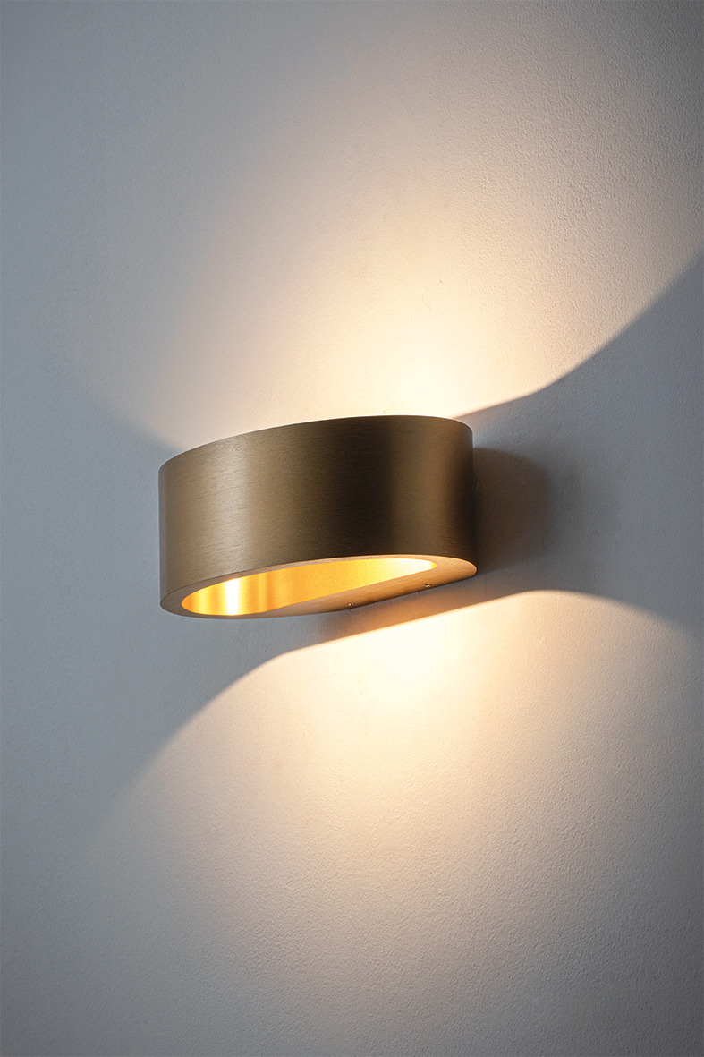 LUNARIS - APPLIQUE BIEMISSIONE TITANIO LED 17,5 IP54 3000K CRI90 - immagine 2