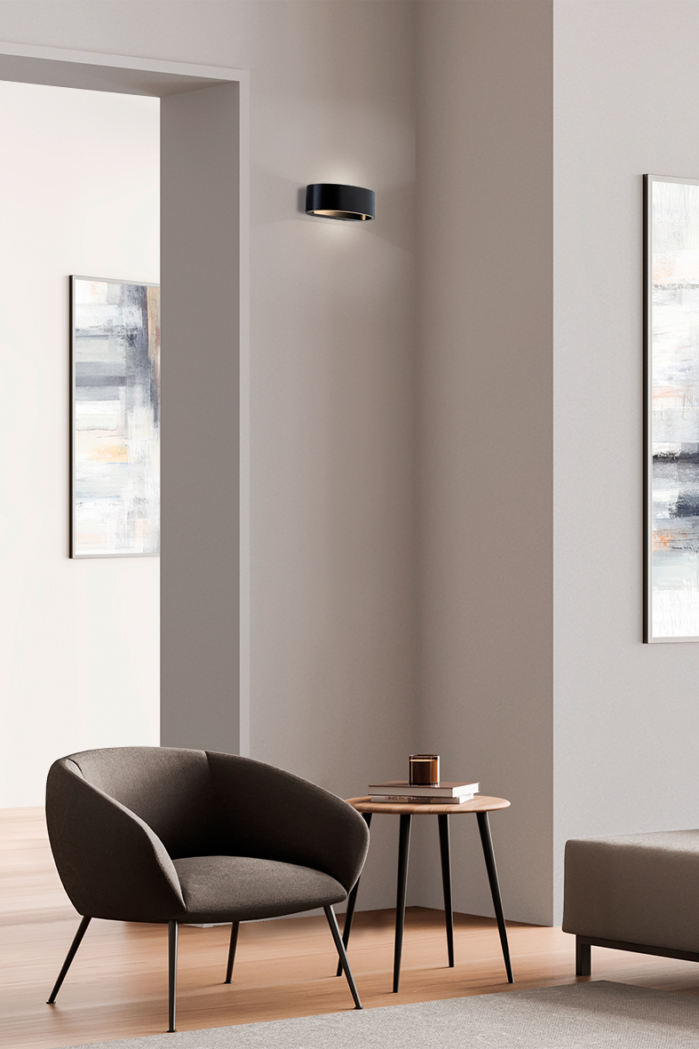 LUNARIS - APPLIQUE BIEMISSIONE TITANIO LED 17,5 IP54 3000K CRI90 - immagine 3