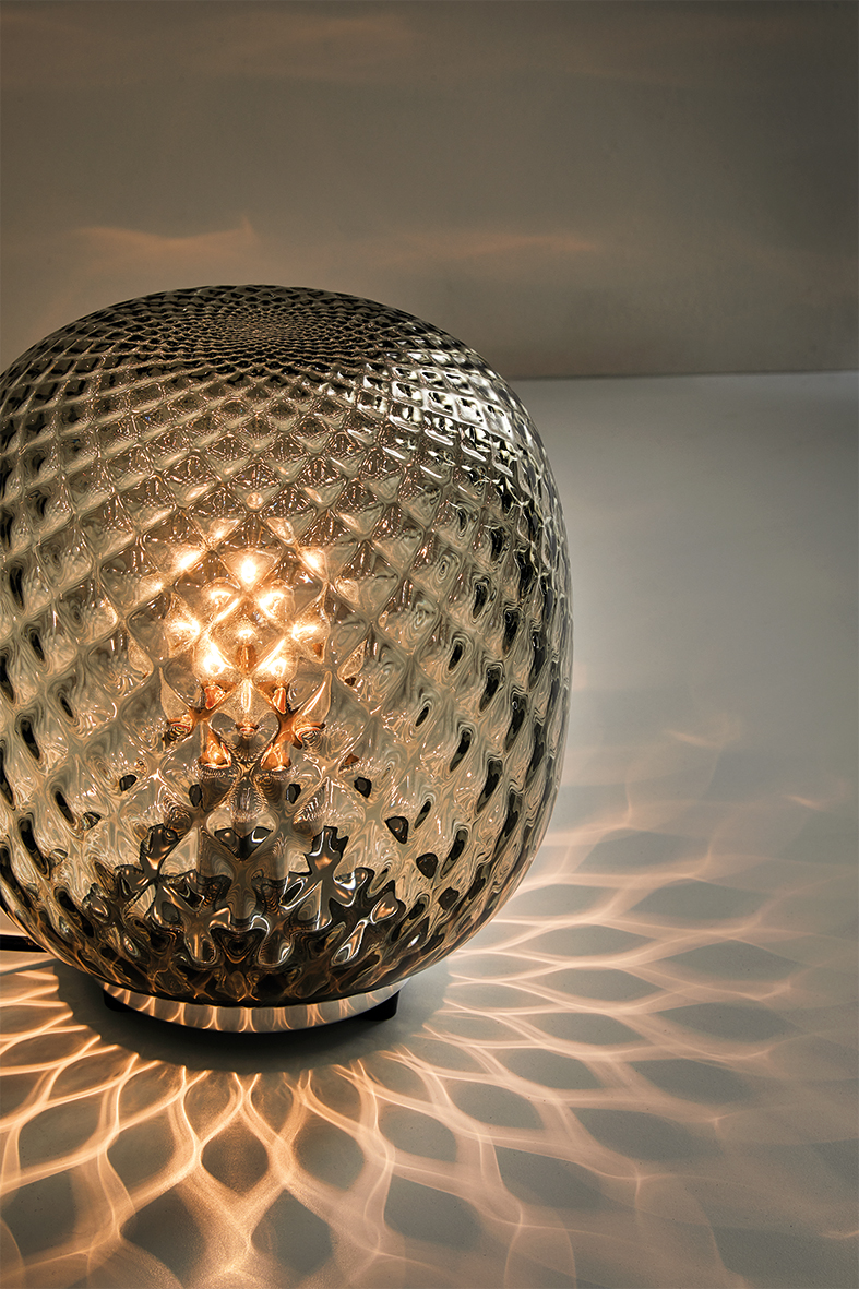 OBAN - SOSPENSIONE CROMO IN VETRO BALLOTON BRONZO - immagine 3