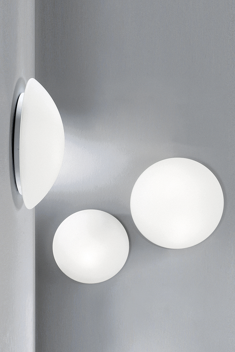 PERLA - APPLIQUE IN VETRO BIANCO E27 IP20 - immagine 3