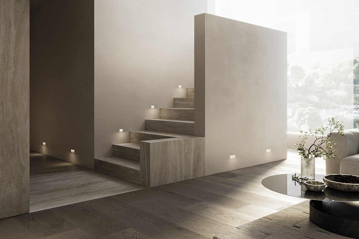 STREAM - SEGNAPASSO IN GESSO BIANCO GU10 MINI IP20 - immagine 3