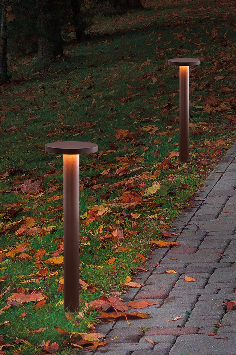 TIBERIO - BOLLARD ANTRACITE LED 10W 82° IP65 3000K CRI80 20D 45CM - immagine 4