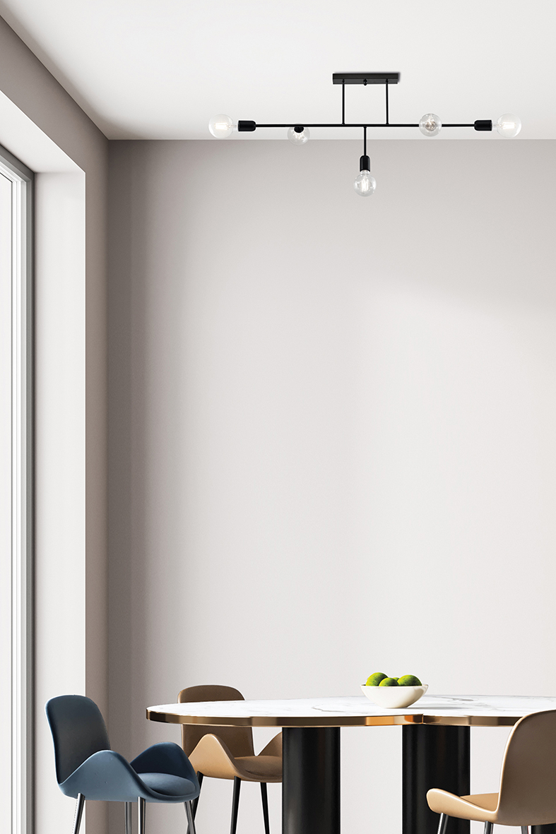 VALO - PLAFONIERA NERA E27 IP20 - immagine 3