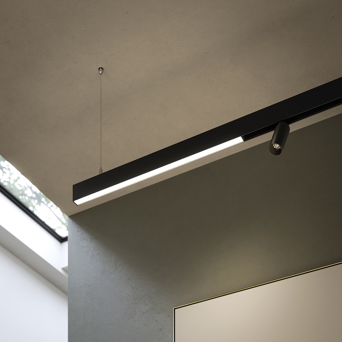 YAKI LINEARE - LUCE LINEARE BINARIO 48V BIANCA LED 13W IP20 3000K CRI90 - immagine 3