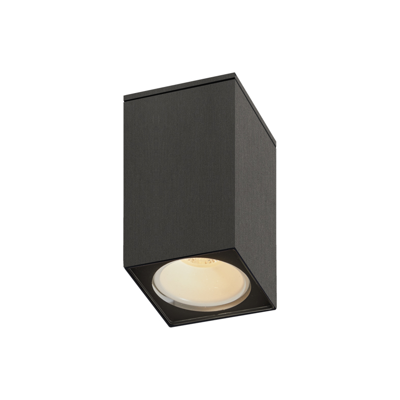 ARGO – DOWNLIGHT A PLAFONE QUADRATO TITANIO CON LAMPADINA GU10 MINI 3000K BIA