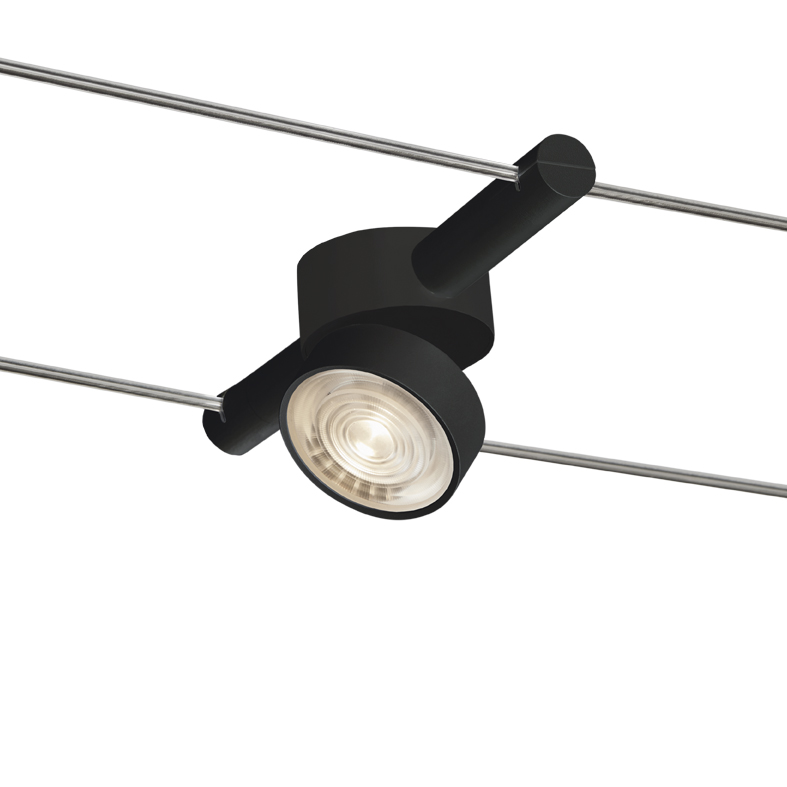 CABLE – SISTEMA A TESATA NERO/NERO LED 13W 38° IP20 3000K CRI90