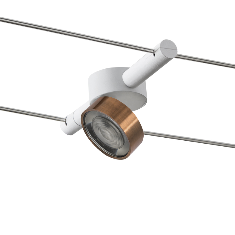 CABLE – SISTEMA A TESATA BIANCO/RAME LED 13W 38° IP20 3000K CRI90