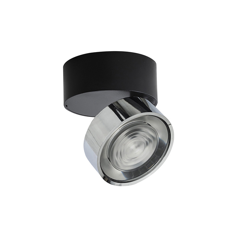 HOLE – APPLIQUE/PLAFONIERA NERO/CROMO LED 7W IP20 3000K CRI90