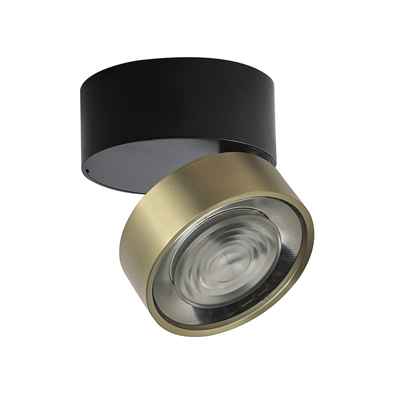 HOLE – APPLIQUE/PLAFONIERA NERO/ORO LED 7W IP20 3000K CRI90