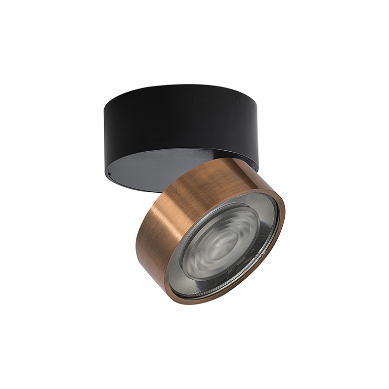 HOLE – APPLIQUE/PLAFONIERA NERO/RAME LED 7W IP20 3000K CRI90
