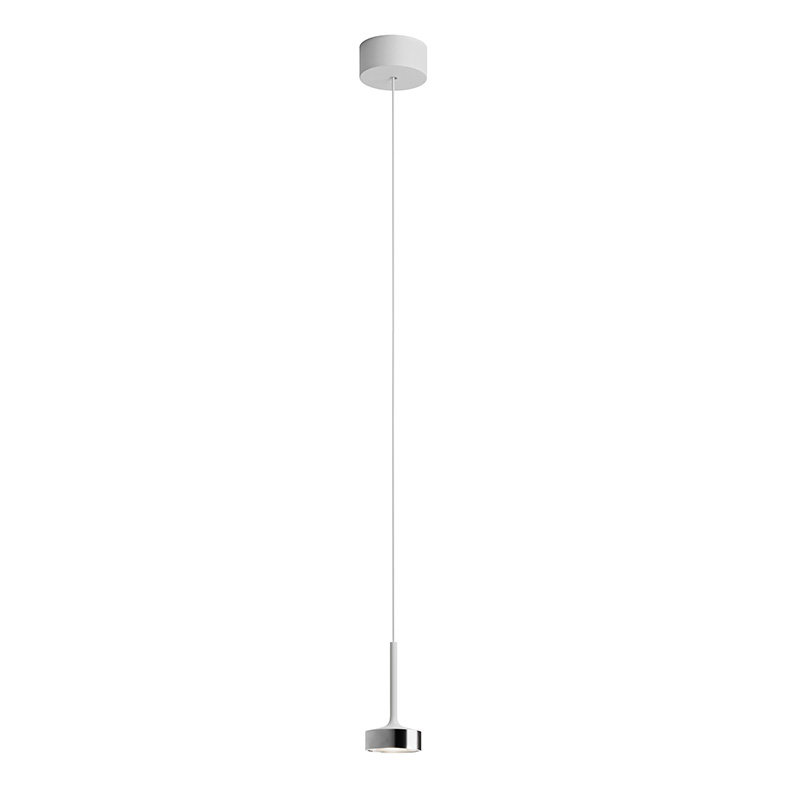 HOLE – SOSPENSIONE BIANCO/CROMO LED 7W 38° IP20 3000K CRI90