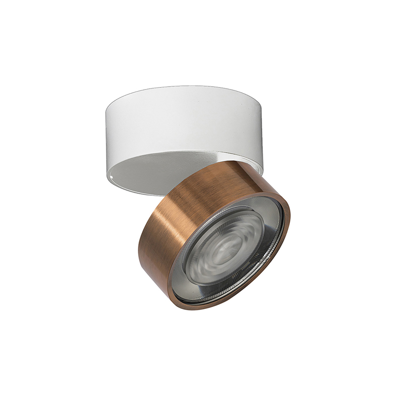 HOLE – APPLIQUE/PLAFONIERA BIANCO/RAME LED 7W IP20 3000K CRI90