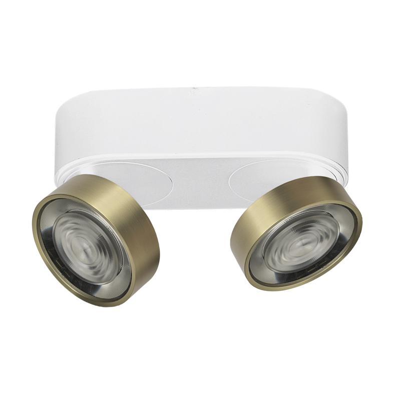 HOLE – APPLIQUE/PLAFONIERA BIANCO/ORO LED 2X6,4W IP20 3000K CRI90