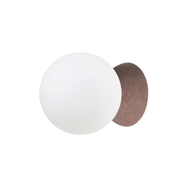 KANTAN – LAMPADA DA PARETE IN CEMENTO ROSSO E14 IP20
