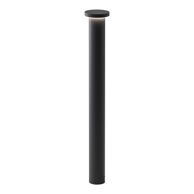 TIBERIO – BOLLARD ANTRACITE LED 10W 82° IP65 4000K CRI80 9D 75CM