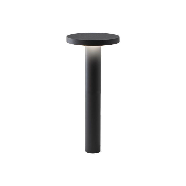 TIBERIO - BOLLARD ANTRACITE LED 10W 82° IP65 3000K CRI80 20D 45CM