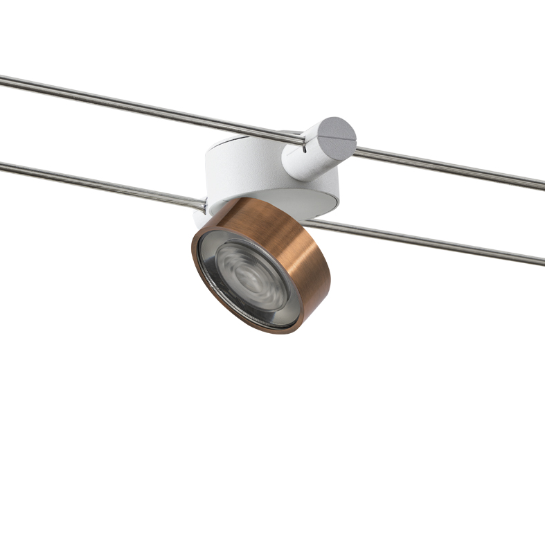 WIRE – SISTEMA A TESATA BIANCO/RAME LED 13W 38° IP20 3000K CRI90